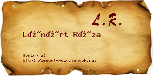 Lénárt Róza névjegykártya