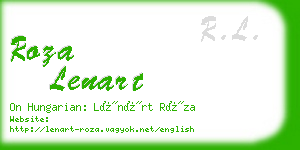 roza lenart business card